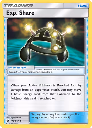 Exp. Share 118/149 Pokemon card
