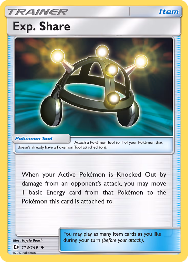 Exp. Share 118/149 Pokemon card