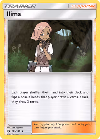 Ilima 121/149 Pokemon card