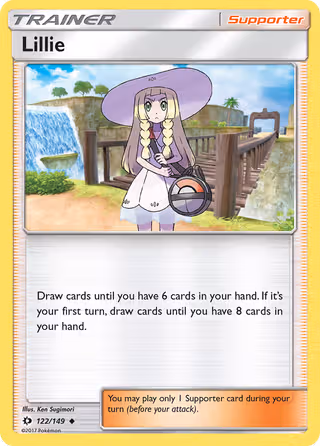 Lillie 122/149 Pokemon card