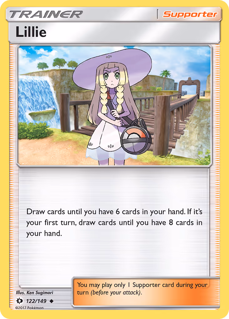 Lillie 122/149 Pokemon card