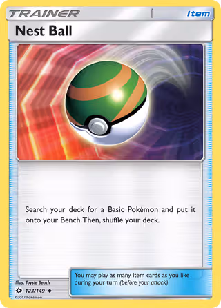 Nest Ball 123/149 Pokemon card