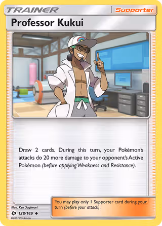 Professor Kukui 128/149 Pokemon card