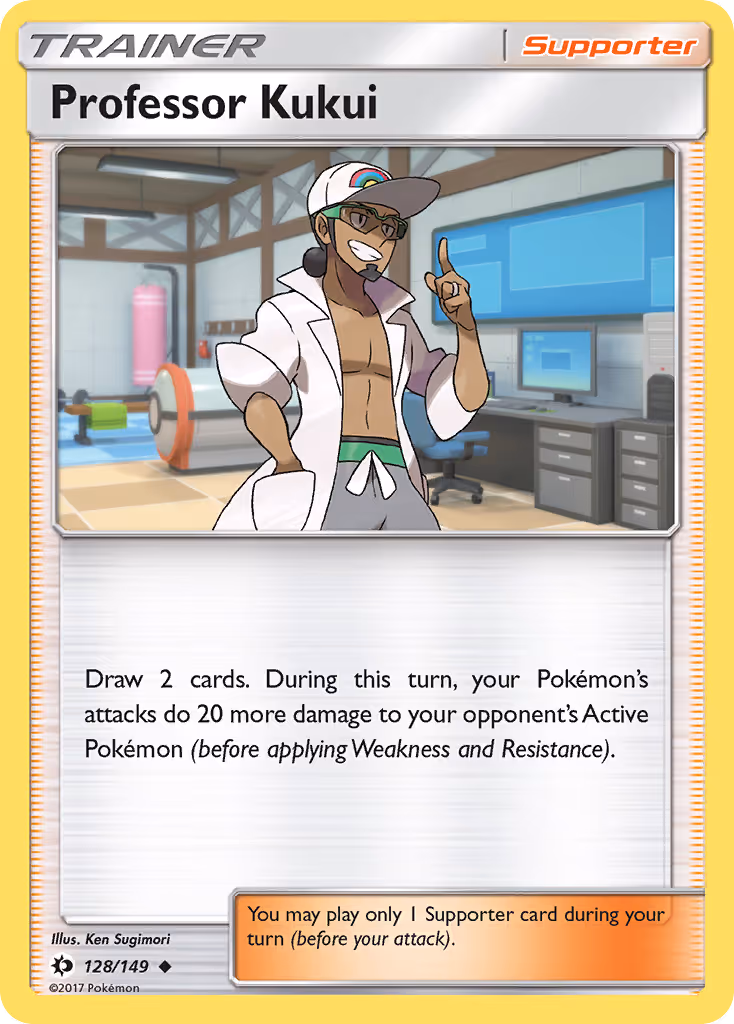 Professor Kukui 128/149 Pokemon card