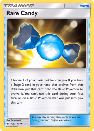Rare Candy 129/149 Pokemon card