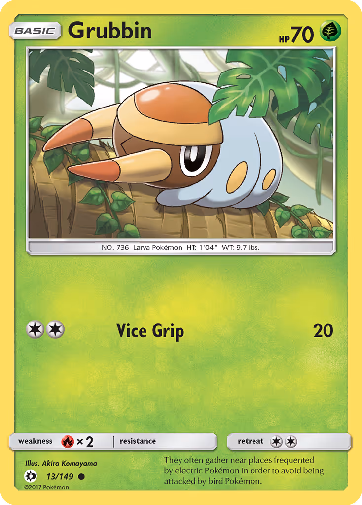 Grubbin 13/149 Pokemon card