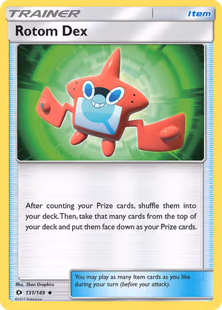 Rotom Dex 131/149 Pokemon card