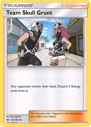Team Skull Grunt 133/149 Pokemon card