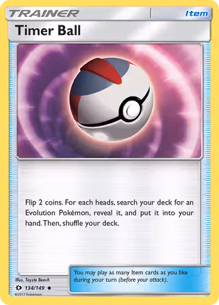 Timer Ball 134/149 Pokemon card