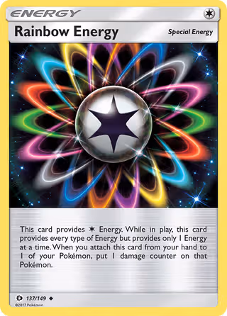 Rainbow Energy 137/149 Pokemon card