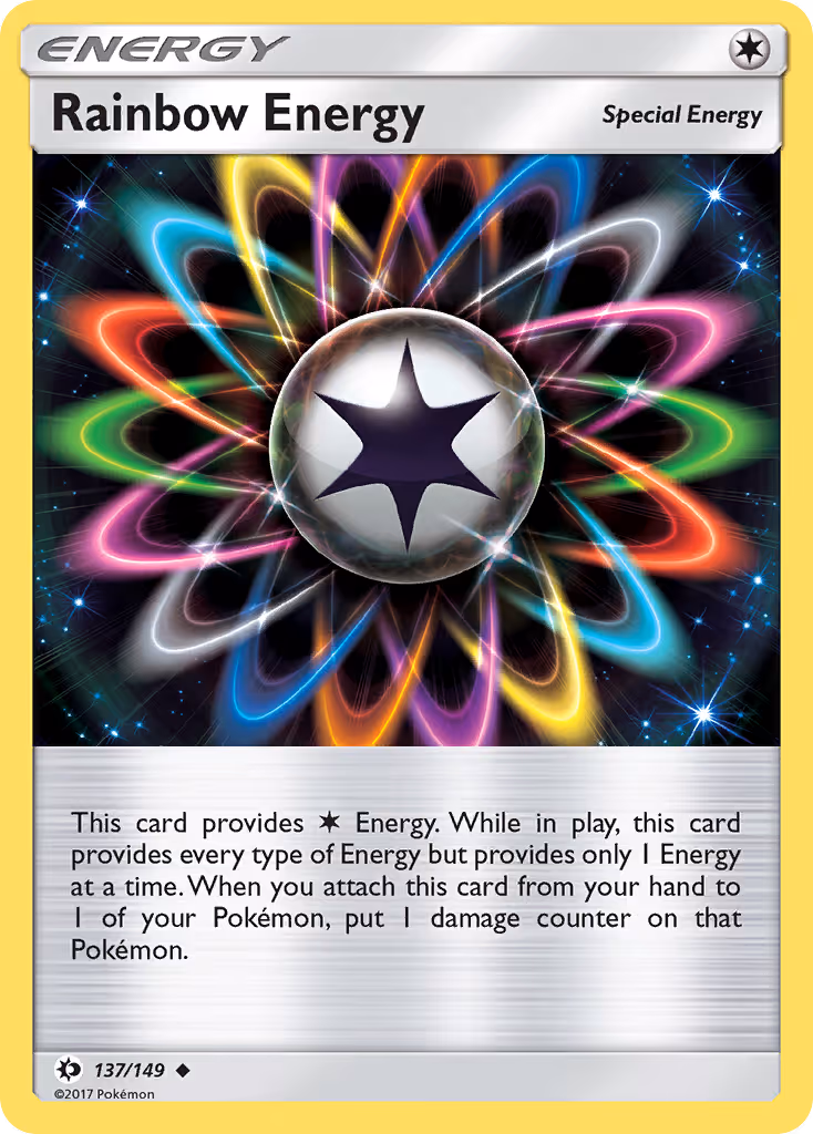 Rainbow Energy 137/149 Pokemon card