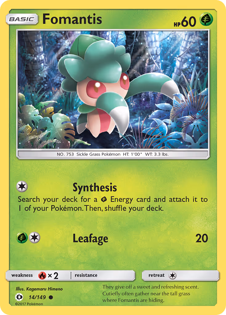 Fomantis 14/149 Pokemon card