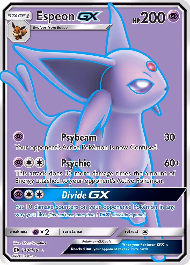 Espeon GX 140/149 Pokemon card