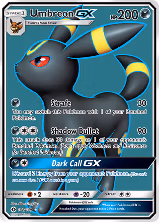 Umbreon GX 142/149 Pokemon card