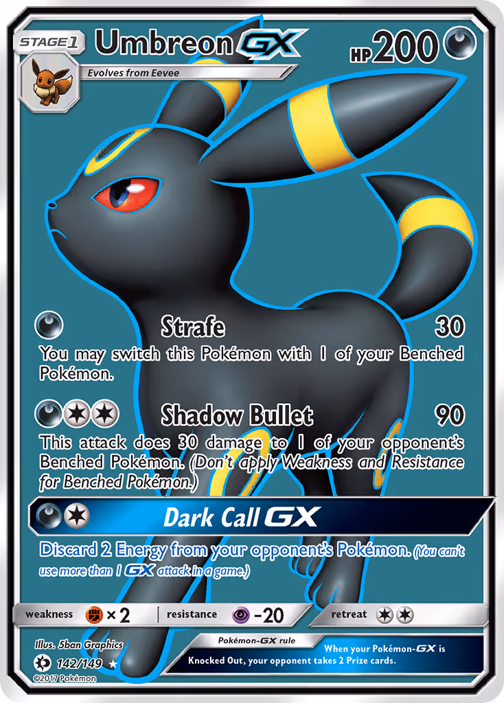 Umbreon GX 142/149 Pokemon card