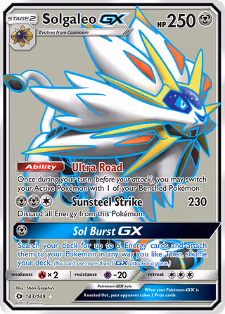 Solgaleo GX 143/149 Pokemon card