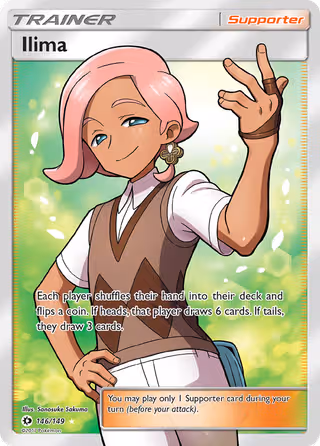 Ilima 146/149 Pokemon card