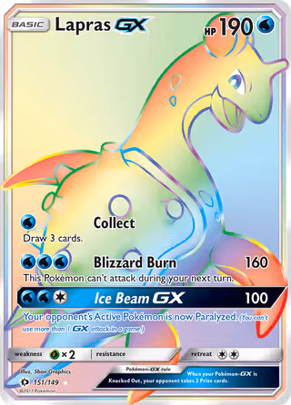 Lapras GX 151/149 Pokemon card