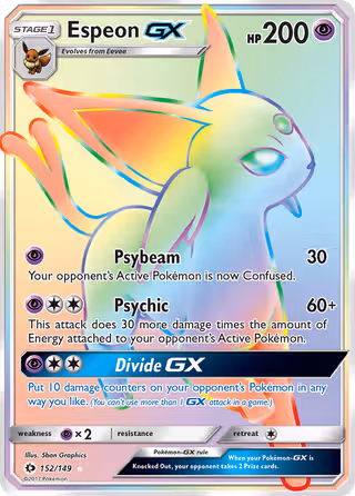 Espeon GX 152/149 Pokemon card