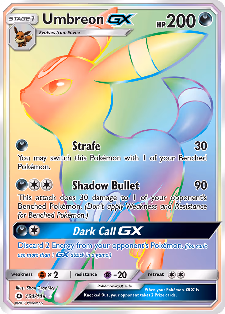 Umbreon GX 154/149 Pokemon card