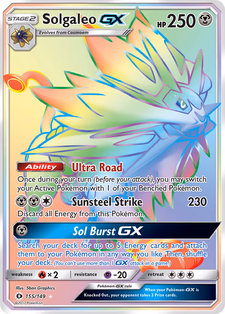 Solgaleo GX 155/149 Pokemon card