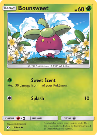Bounsweet 18/149 Pokemon card