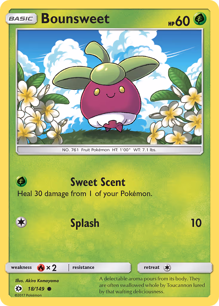 Bounsweet 18/149 Pokemon card