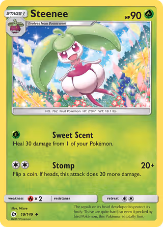 Steenee 19/149 Pokemon card