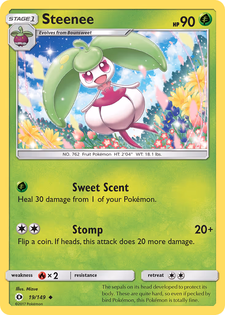 Steenee 19/149 Pokemon card