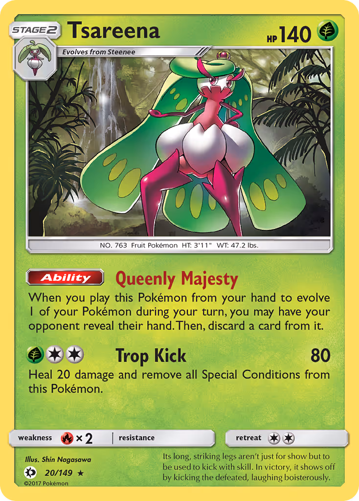 Tsareena 20/149 Pokemon card