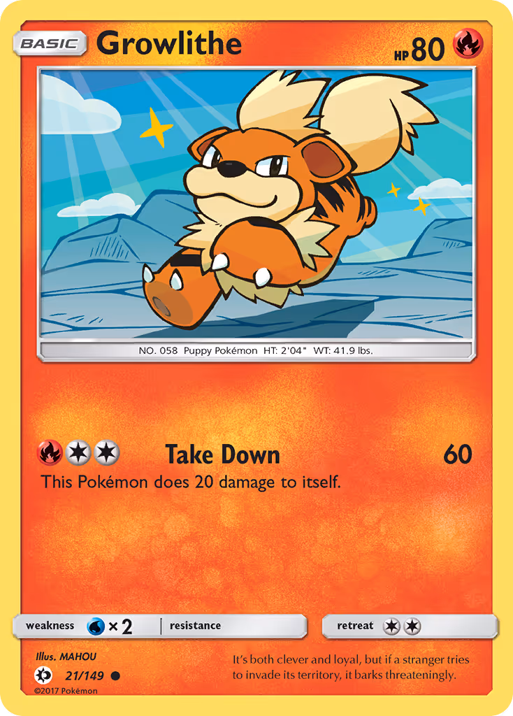 Growlithe 21/149 Pokemon card