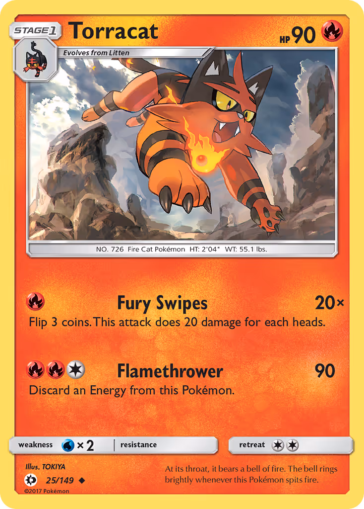 Torracat 25/149 Pokemon card