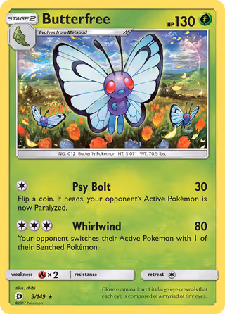 Butterfree 3/149 Pokemon card