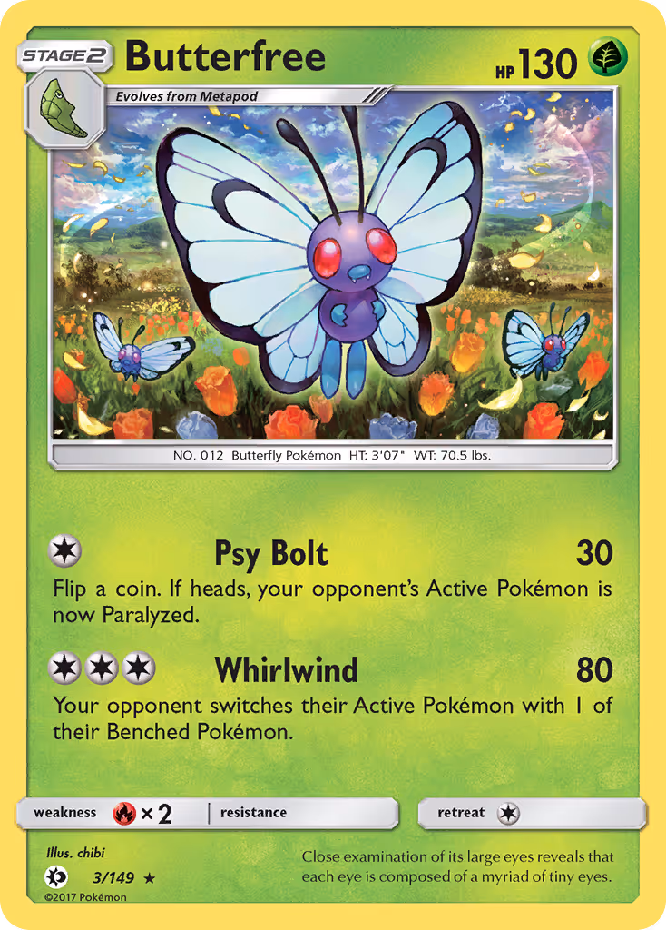 Butterfree 3/149 Pokemon card