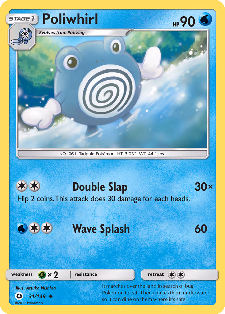 Poliwhirl 31/149 Pokemon card