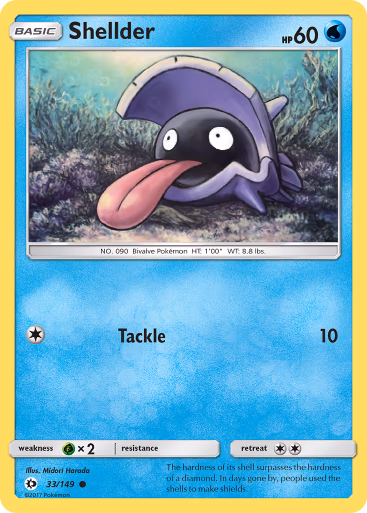 Shellder 33/149 Pokemon card
