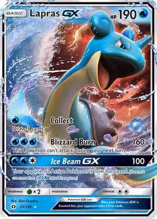 Lapras GX 35/149 Pokemon card