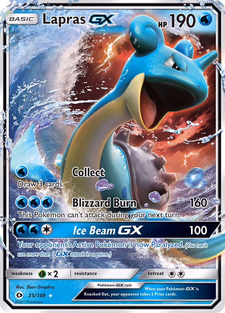 Lapras GX 35/149 Pokemon card