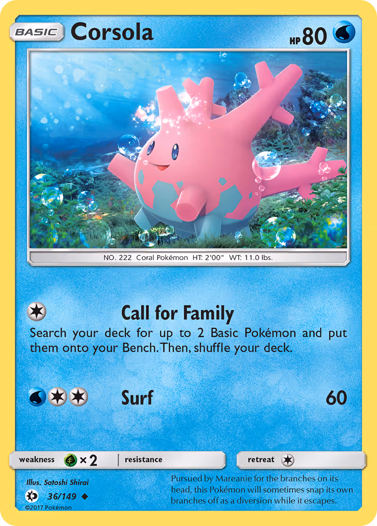 Corsola 36/149 Pokemon card