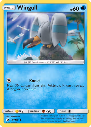 Wingull 37/149 Pokemon card