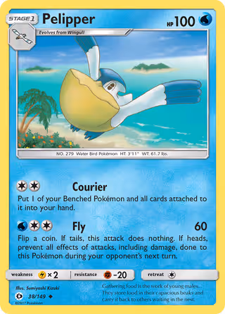 Pelipper 38/149 Pokemon card
