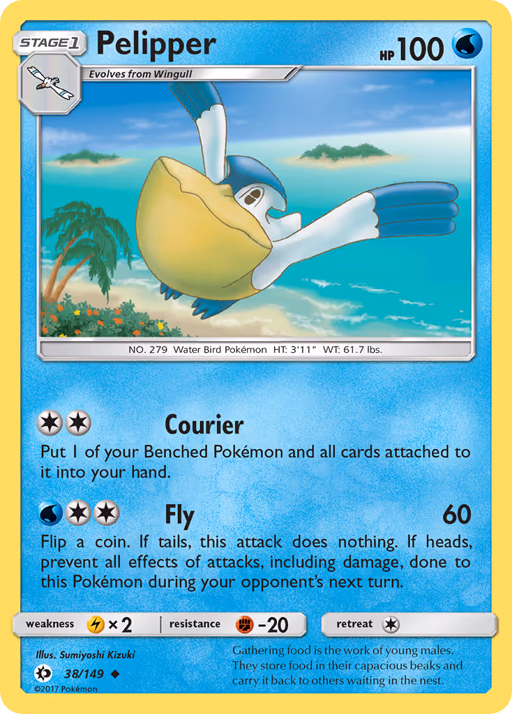 Pelipper 38/149 Pokemon card