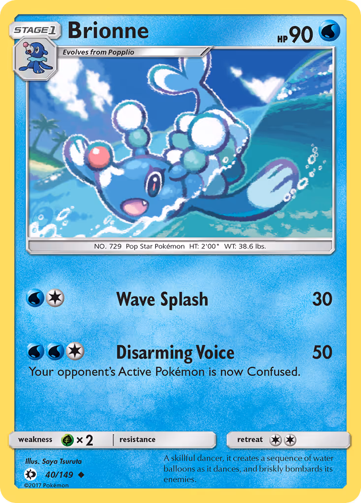 Brionne 40/149 Pokemon card