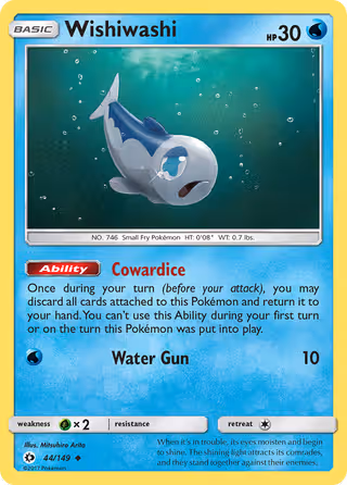 Wishiwashi 44/149 Pokemon card