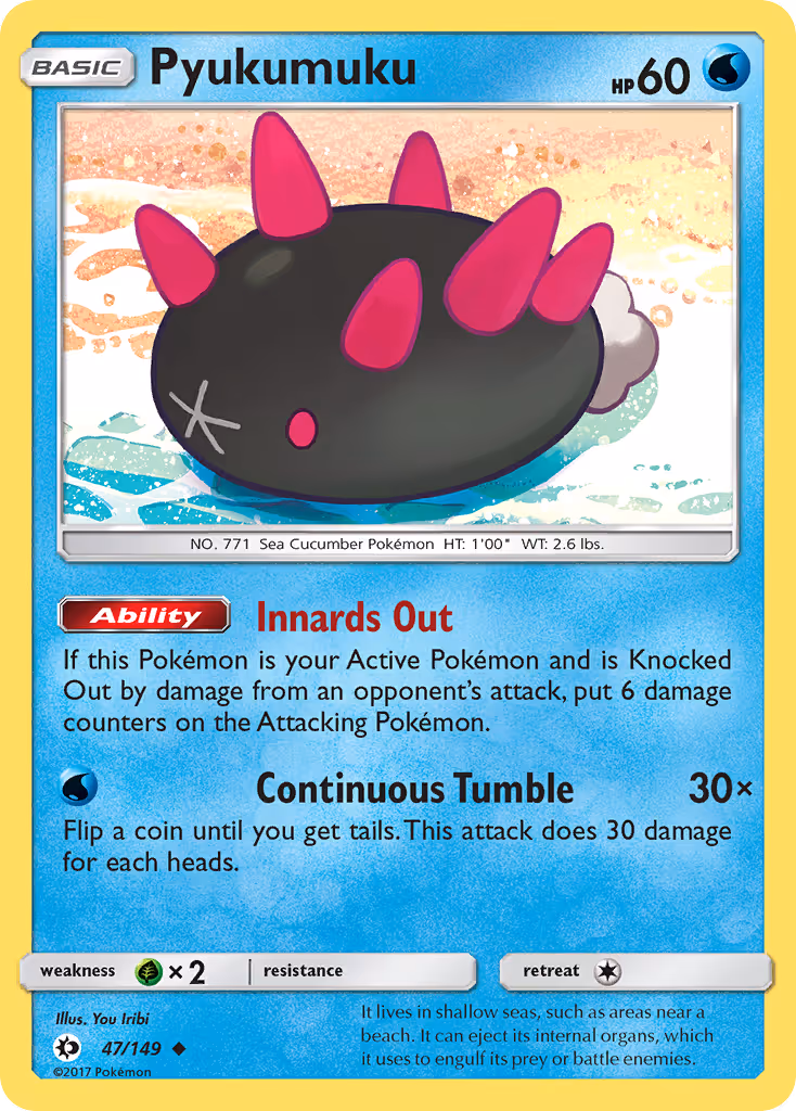 Pyukumuku 47/149 Pokemon card