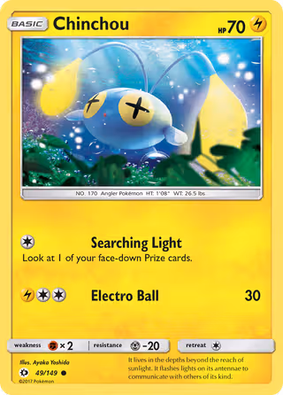 Chinchou 49/149 Pokemon card
