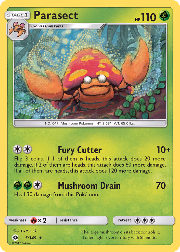 Parasect 5/149 Pokemon card