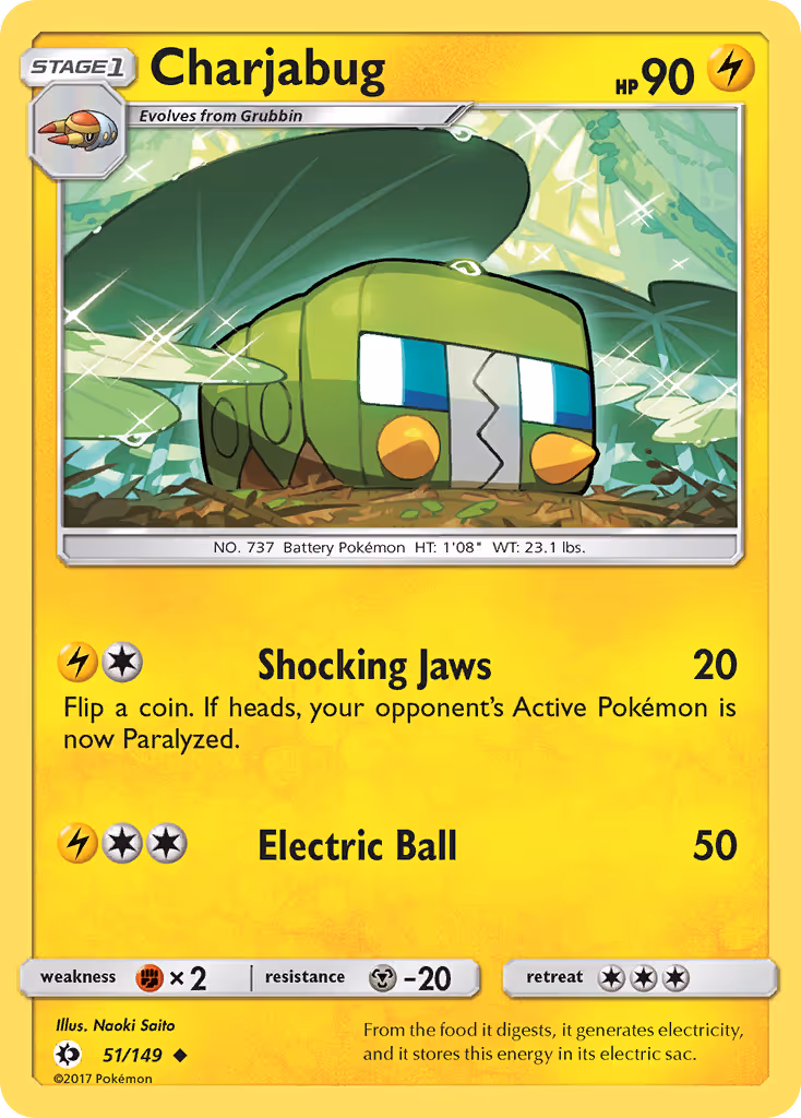 Charjabug 51/149 Pokemon card