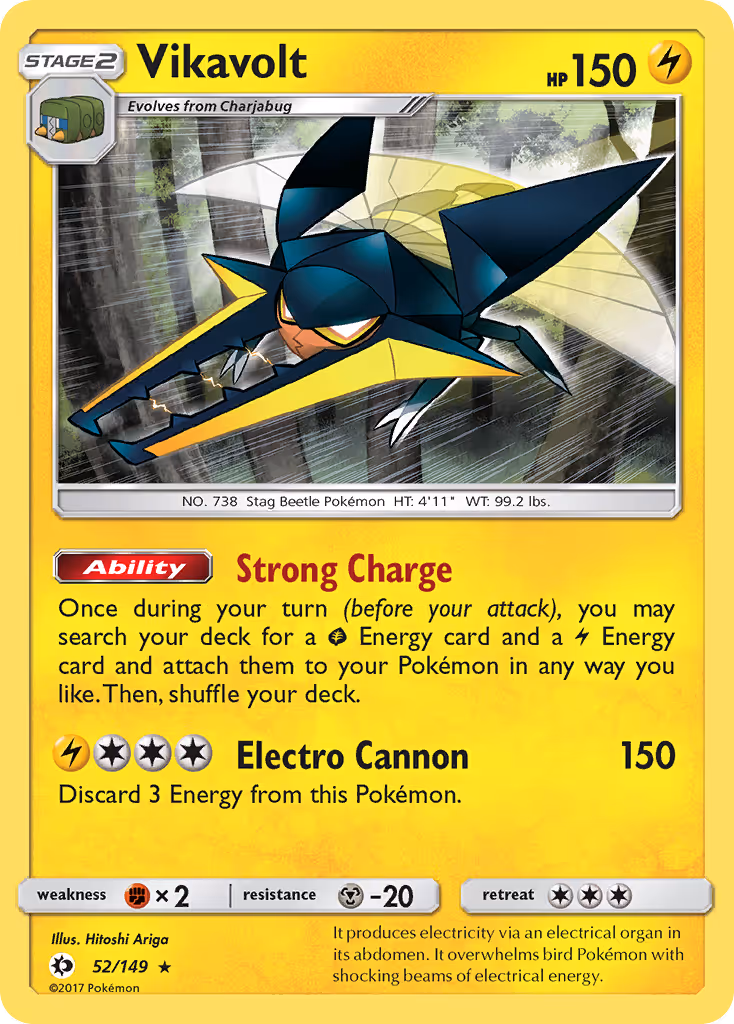 Vikavolt 52/149 Pokemon card