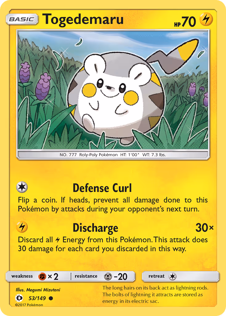 Togedemaru 53/149 Pokemon card